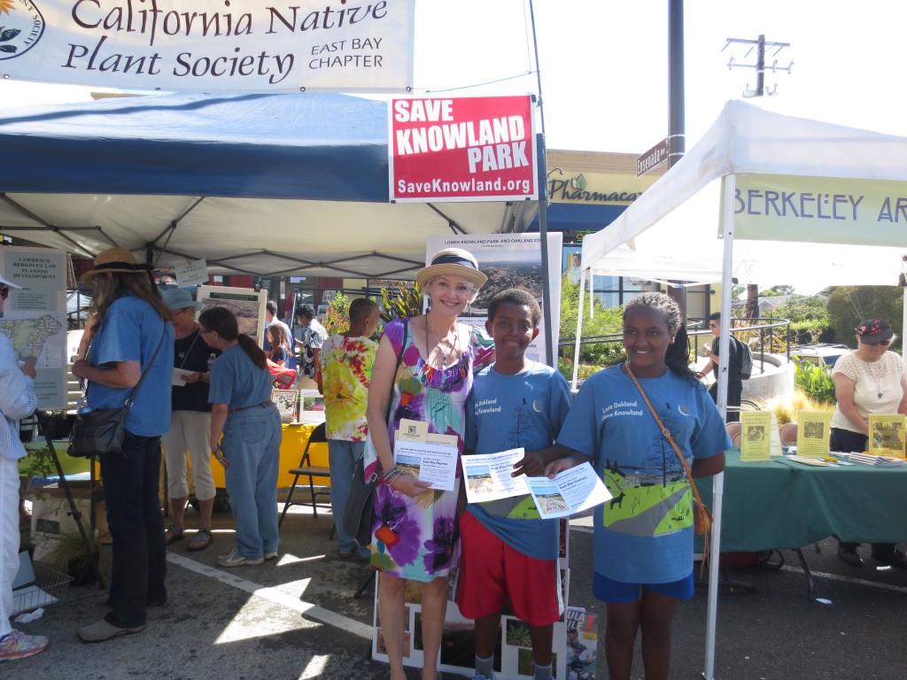 Volunteers working the CNPS-FOKP booth at the Solano Stroll