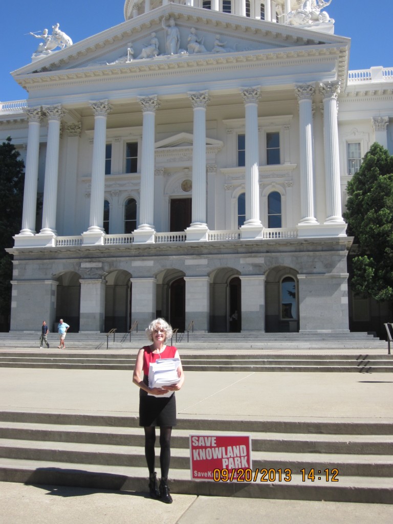 Delivering our petition to the State Capitol